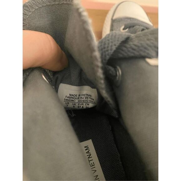 Converse size 7 Chuck Taylor All Star Lux Hidden Wedge high top grey sparkle - Picture 6 of 7